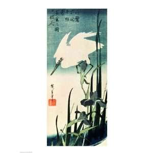  White Heron and Iris   Poster by Utagawa Hiroshige (18x24 