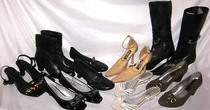 European Shoe Lot of 8 Pairs Womens 36/6 37/6.5 38/7.5 Boots Heels 