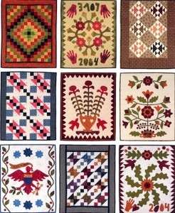 1800s Style Fat Quarter Quilting 9 Small Quilt Pattern  