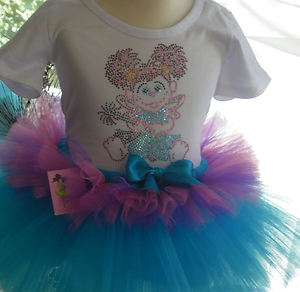 12 18 months Abby Cadabby long or short sleeve tshirt top and tutu 