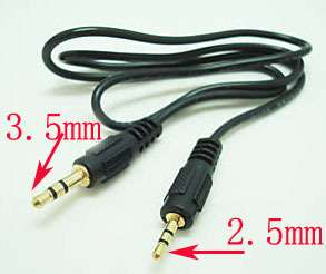 5MM MALE TO 2.5MM STEREO AUDIO EXTENSION CABLE CORD  