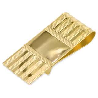 14K Solid Yellow Gold Money Clip 19.0mm Wide  