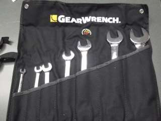 GearWrench 7 Pc Full Pol Open End Non Ratch Wrench Set  