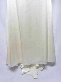 NICOLE MILLER Ivory Pleat Ruched Silk Gown Dress 2 NWT  