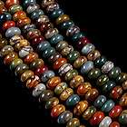 6x10mm Fashion Natural Picasso Jasper Abacus Round Loose Beads 1 