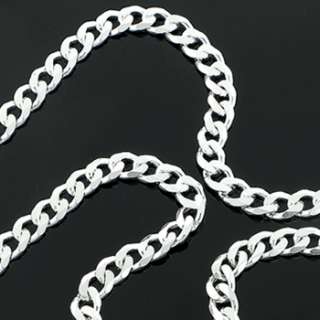   Inch Solid Stainless Steel 6mm Cuban Link Chain Hip Hop Curb Necklace