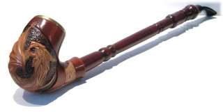   Hand Carved Briar Long Smoking Pipe/Pipes/HOOKAH Dargon  
