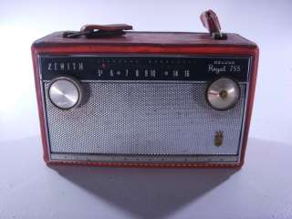 Zenith Royal 755 Vintage Lunchbox Transistor Radio  