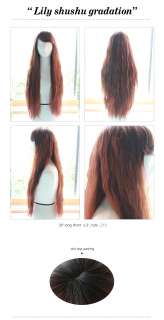 Full hair wig lily shushu Girls in park 30 Long ruffle perm curly 