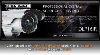 NEW Super Hi Res License Plate Camera, 16X Zoom, 540TV  