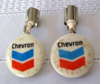 Chevron Gas Oil 2 Vintage Pencil Clips Clip ons  