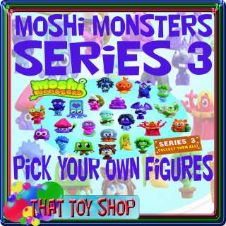   Series 3 Figures Choose Your Own Include Rare Moshlings Toy Figs