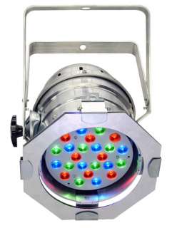   LED Par 64 36C RGB Stage Professional Par Can Wash Light Chrome  