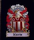 Family Last Name German Austrian Kurtz Kurts COA Arms Crest Seal Patch 