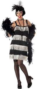 Roaring 1920s Jazz Time Flapper Costume Dress Women S  
