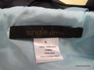 Single Dress Blue/Black Ombre Sleeveless Beaded Dress S  