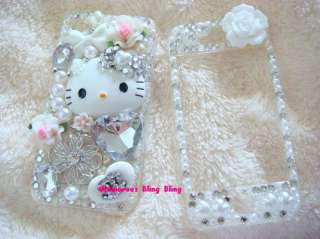 Bling Rhinestones Hello Kitty Decor Kit iphone HTC 042  