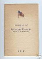 Annual Report of the Brockton (MA) Hospital 1942  