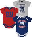 New York Giants Newborn Tiny Fan 3 Piece Creeper Set