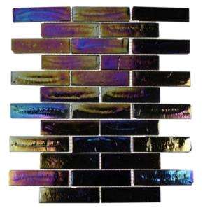  Tile Iridescent Raven 12 in. x 12 in. Glass Mosaic Floor and Wall Tile