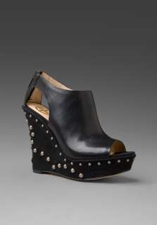 HOUSE OF HARLOW Valery Studded Wedge in Black  