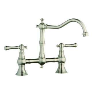 GROHE Bridgeford 2 Handle Kitchen Faucet in Infinity Brushed Nickel 