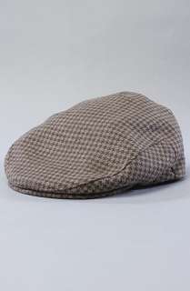 Brixton The Hooligan Cap in Taupe and Brown Houndstooth  Karmaloop 
