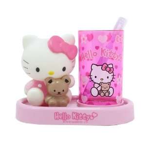 Sanrio Zahnputz Becher Hello Kitty Groesse 18 x 15 cm Farbe pink 