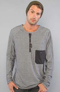 COMUNE The Ford Henley in Grey  Karmaloop   Global Concrete 