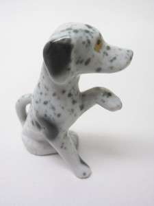 Dog Vintage Figurine DALMATION Lot 2 Statue Japan 1950s Pottery Puppy 