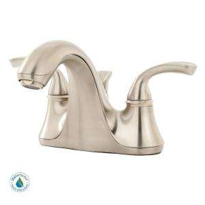 Forte 4 in. 2 Handle Low Arc Bathroom Faucet in Vibrant Brushed Nickel 