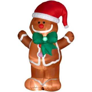 Home Accents Holiday 6 ft. Gingerbread Man Airblown 5561314 at The 