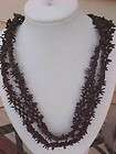 Seed Bead Necklace Woven Brown Seed Necklace 48