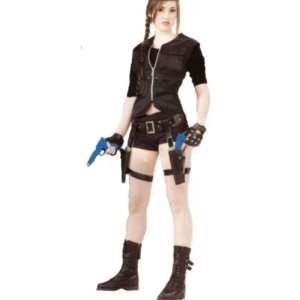 Lara Croft Kostüm (Perücke, Halfter, Pistolen und Handschuhe 