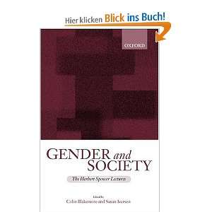 Gender and Society Essays Based on Herbert Spencer Lectures Given in 