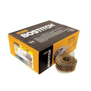Bostitch 2 in. x 0.090 Galvanized Ring Shank Coil Nails 3600 per Box 