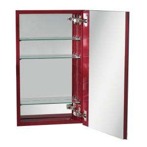 NuTone I Color 15 in. W Recessed Mirrored Medicine Cabinet in Fire Red 
