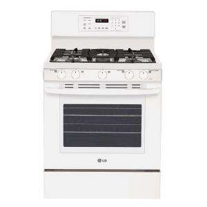 LG Electronics 30 In. Self Cleaning Freestanding Gas Range in White 