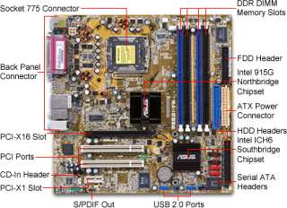  P5GD1 VM Intel Socket 775 Motherboard / Integrated Video / 8 Channel 