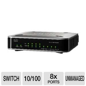 Cisco SD208P 8 Port 10/100 Switch w/PoE   8x RJ 45 10/100 Ports, PoE 