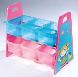  Spielzeugregal Spielzeug Regal Box Holz / Kunststoff Rosa 