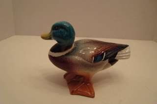 Handpainted Ceramic Duck Figurine From Italy  