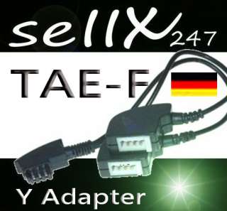 TAE F Y Adapter TAE F Stecker 2x TAE F Buchse Weiche  