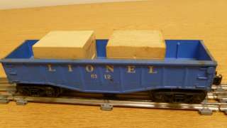 Lionel 6112 Gondola Railroad Car/Tender w/ Boxes N63  