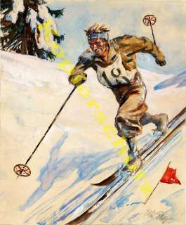 Elk Eber Ski Langlauf Telemark Garmisch Winter 1936  