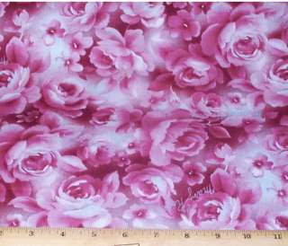 Roses Floral Mrs Marchs Collection pink Fabric yds Cotton Lecien 
