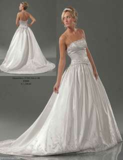 Demetrios 37203 Silver 10 Wedding Dress Couture Gown  