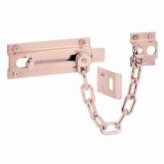 Prime Line Solid Brass Chain Door Guard with Bolt U 9911 at The Home 