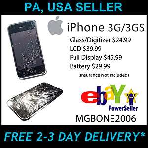 iPhone 3GS LCD & Digitizer (Mail In Diagnostics & Repair Service 