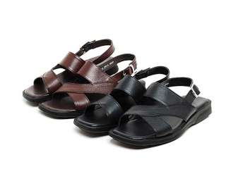 Mens shoes real Leather Buckle Dress sandals US 6  11.5  